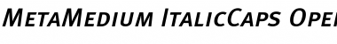 Meta Medium Caps Italic Font