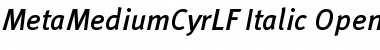 Download MetaMediumCyrLF-Italic Font