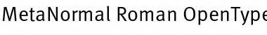 Meta Normal Roman Font