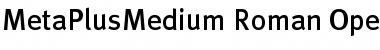 MetaPlusMedium- Roman Font