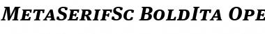 MetaSerifSc-BoldIta Regular Font