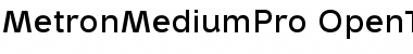 Download Metron Medium Pro Font