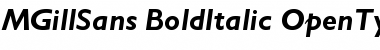 Gill Sans Bold Italic