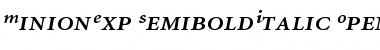 Minion Semibold Italic Expert Font