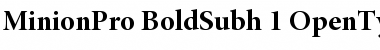 Minion Pro Bold Subhead Font