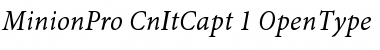 Minion Pro Cond Italic Caption Font
