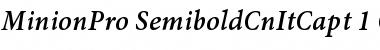 Minion Pro Semibold Cond Italic Caption Font