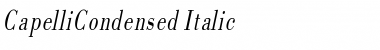 CapelliCondensed Italic Font