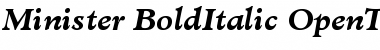 Minister Bold Italic Font
