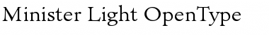 Minister Light Font