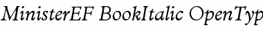 MinisterEF BookItalic Font