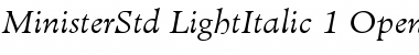Minister Std Light Italic Font