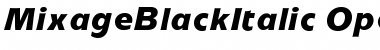 Mixage BlackItalic Font
