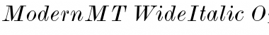 Monotype Modern Wide Italic