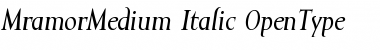 Mramor Medium Medium Italic Font