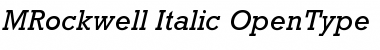 Rockwell Italic Font