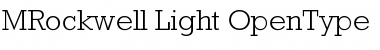 Rockwell Light Font