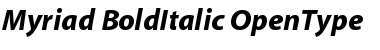 Myriad Bold Italic Font