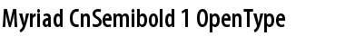 Myriad Semibold Condensed Font