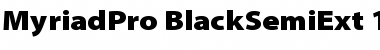 Myriad Pro Black SemiExtended Font