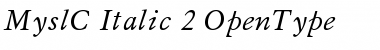 MyslC Italic Font