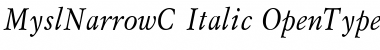 MyslNarrowC Italic