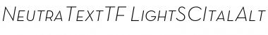 Neutra Text TF Light SC Alt Italic