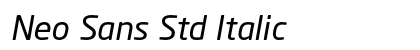 Neo Sans Std Italic Font Neo Sans Std Italic Font Preview