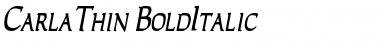 CarlaThin BoldItalic Font