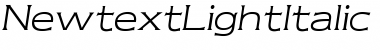Newtext LightItalic Font