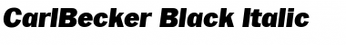 CarlBecker-Black Italic Font