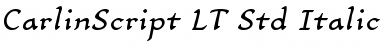 CarlinScript LT Std Italic Regular Font