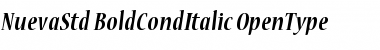 Nueva Std Bold Condensed Italic Font