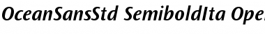 Ocean Sans Std Semibold Italic Font
