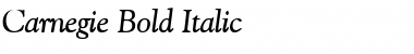 Carnegie Bold Italic