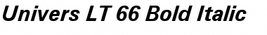 Univers LT 66 BoldItalic Regular Font
