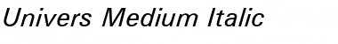 Univers Medium Italic