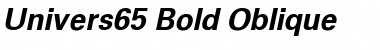 Univers65 BoldItalic Font