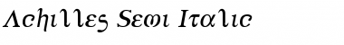 Achilles Semi-Italic Font