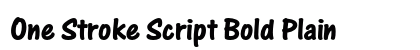 One Stroke Script Bold Plain Font One Stroke Script Bold Plain Font Preview