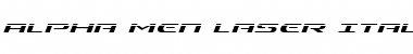 Download Alpha Men Laser Italic Font
