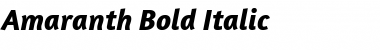 Amaranth Bold Italic Font