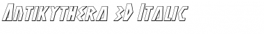 Download Antikythera 3D Italic Font