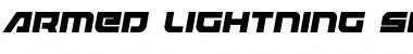 Download Armed Lightning Squared Semi-Italic Font