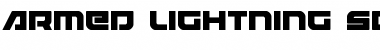 Armed Lightning Squared Regular Font