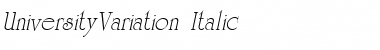 UniversityVariation Italic Font