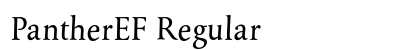 PantherEF Regular Font PantherEF Regular Font Preview