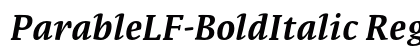 ParableLF-BoldItalic Regular (OpenType) Font Preview ParableLF-BoldItalic Regular (OpenType) Font Preview