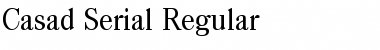 Casad-Serial Regular Font