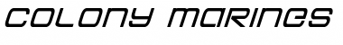 Colony Marines Semi-Bold Italic Font